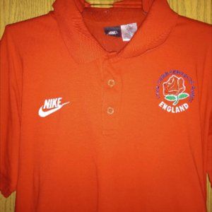 Vintage 1994 Nike Commonwealth Games England polo shirt - Single stitch - RARE